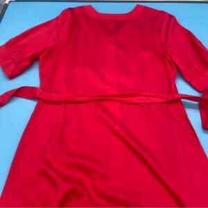 NEW Liz Claiborne Teaberry Short Sleeve Shirt Dress Belted 14 - NWT